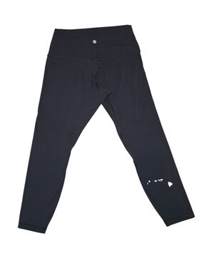 Lululemon Aligh High Rise 25" Legging RARE Aloha Island Stamped Size 10 Black
